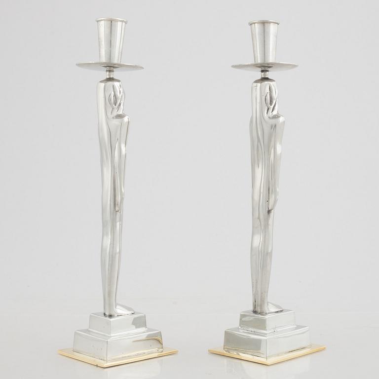 Edvin Öhrström, ljusstakar, ett par, "Egyptisk", Firma Svenskt Tenn, Stockholm, 2001.