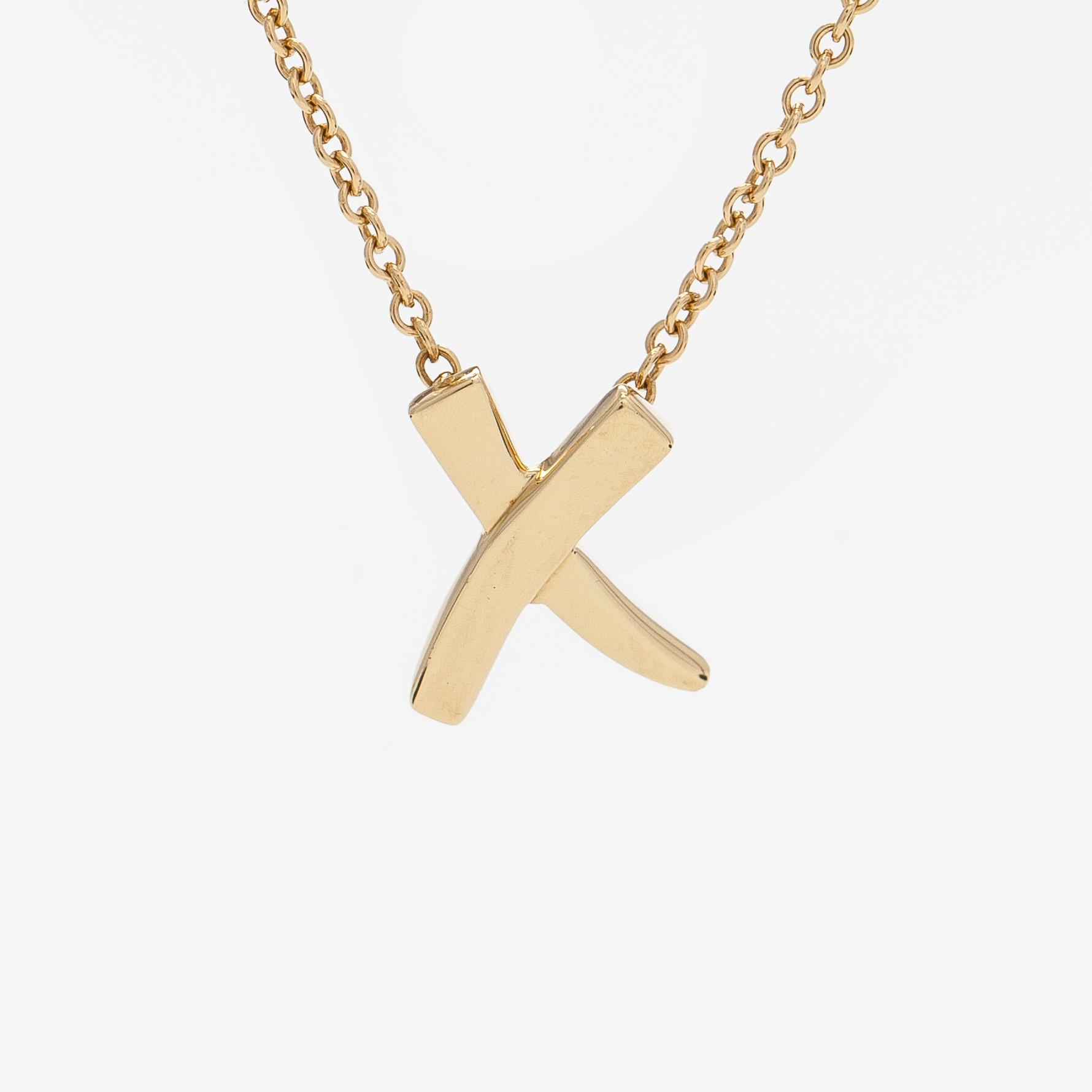 Tiffany & Co, Paloma Picasso, kaulakoru, "X Kiss", 18K kultaa.