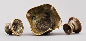 PARTI FLINTGODS, 13 delar, Josef Ekberg, Gustavsberg.