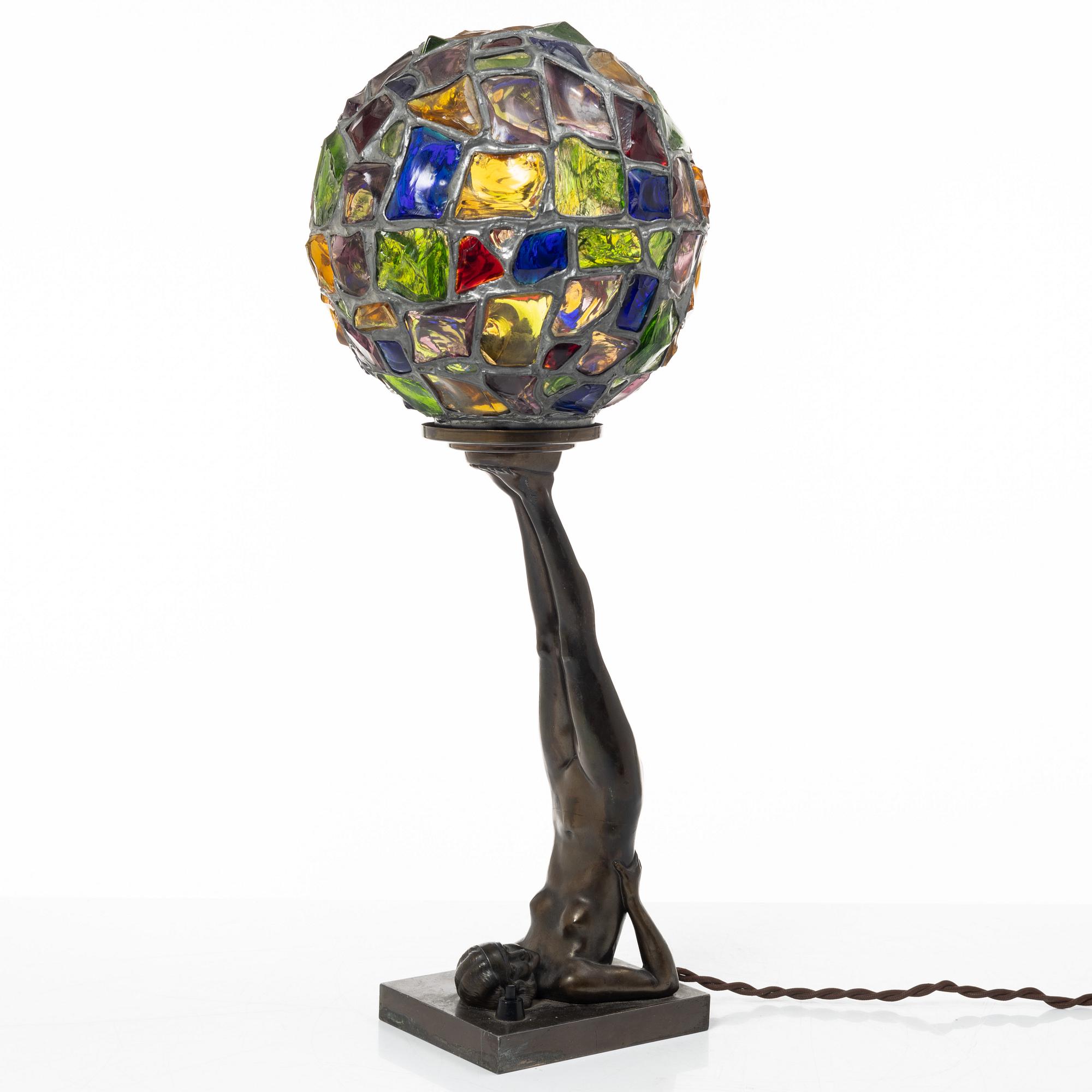 Table lamp, Art Deco style, mid-20th century.