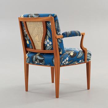 A Josef Frank mahogany and rattan armchair, Svenskt Tenn, model 969.