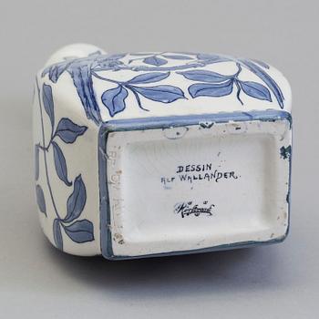 A creamware vase designed by Alf Wallander for Rörstrand.