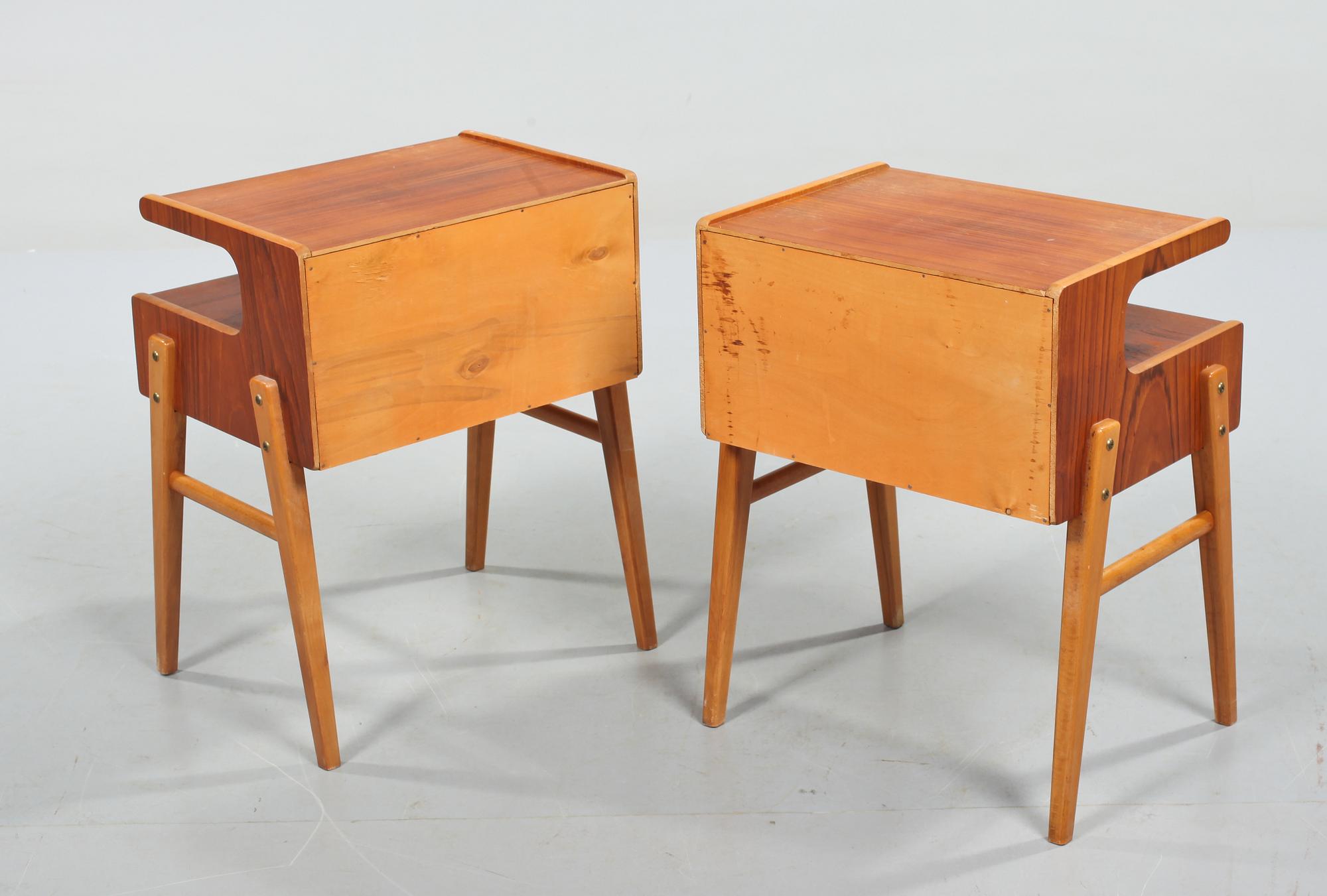SÄNGBORD, ett par, 1950/60-tal.