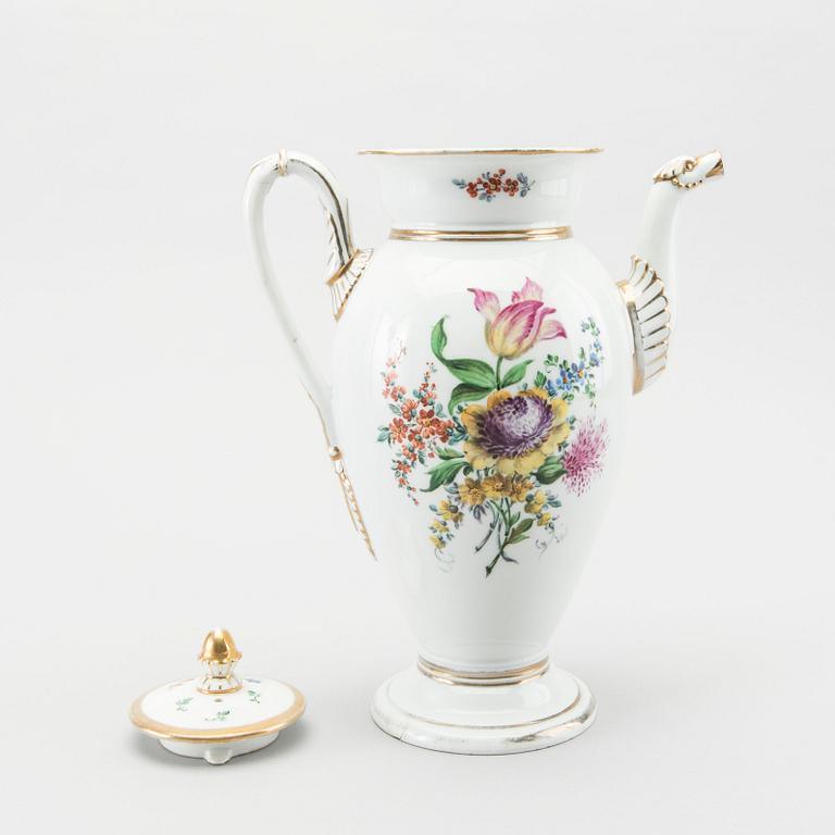 A Meissen porcelain Empire coffee pot.