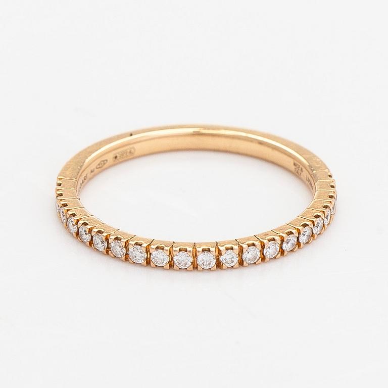 Bulgari, sormus, puoliallianssi, 18K kultaa ja timantteja.