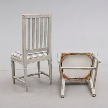 STOLAR, 2 st, gustavianska, 1700-/1800-tal.