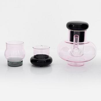 Tom Dixon, "Bump", tekanna av glas,  4 koppar och 2 glas.
