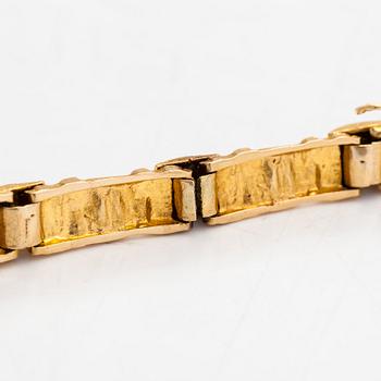 Björn Weckström, 18K gold bracelet 'Jotos' for Lapponia. Swedish import mark.