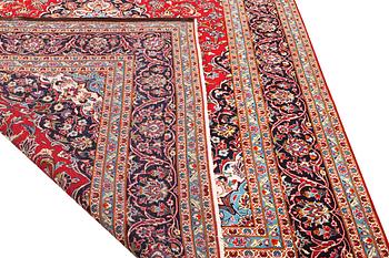 A Keshan carpet, c. 360 x 247 cm.