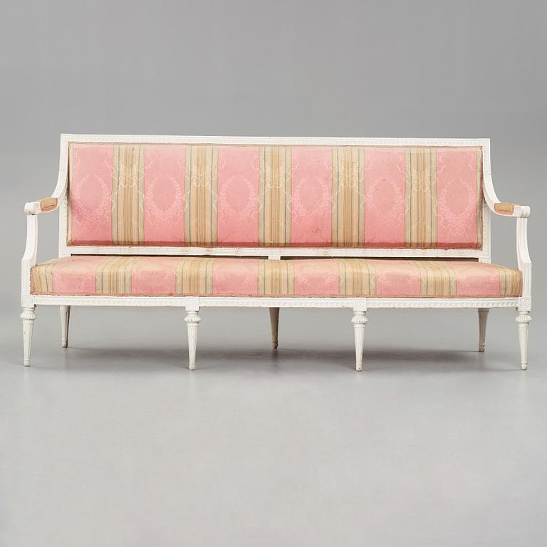 A Gustavian sofa by Johan Hammström (master in Stockholm 1794-1812).