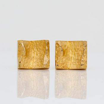 MANSCHETTKNAPPAR, ett par, 18K guld, Björn Weckström, Lapponia, Finland, troligen 1980-tals. Vikt ca 16 g.