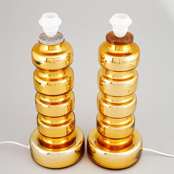 Bordslampor, ett par, 1900-talets andra hälft.