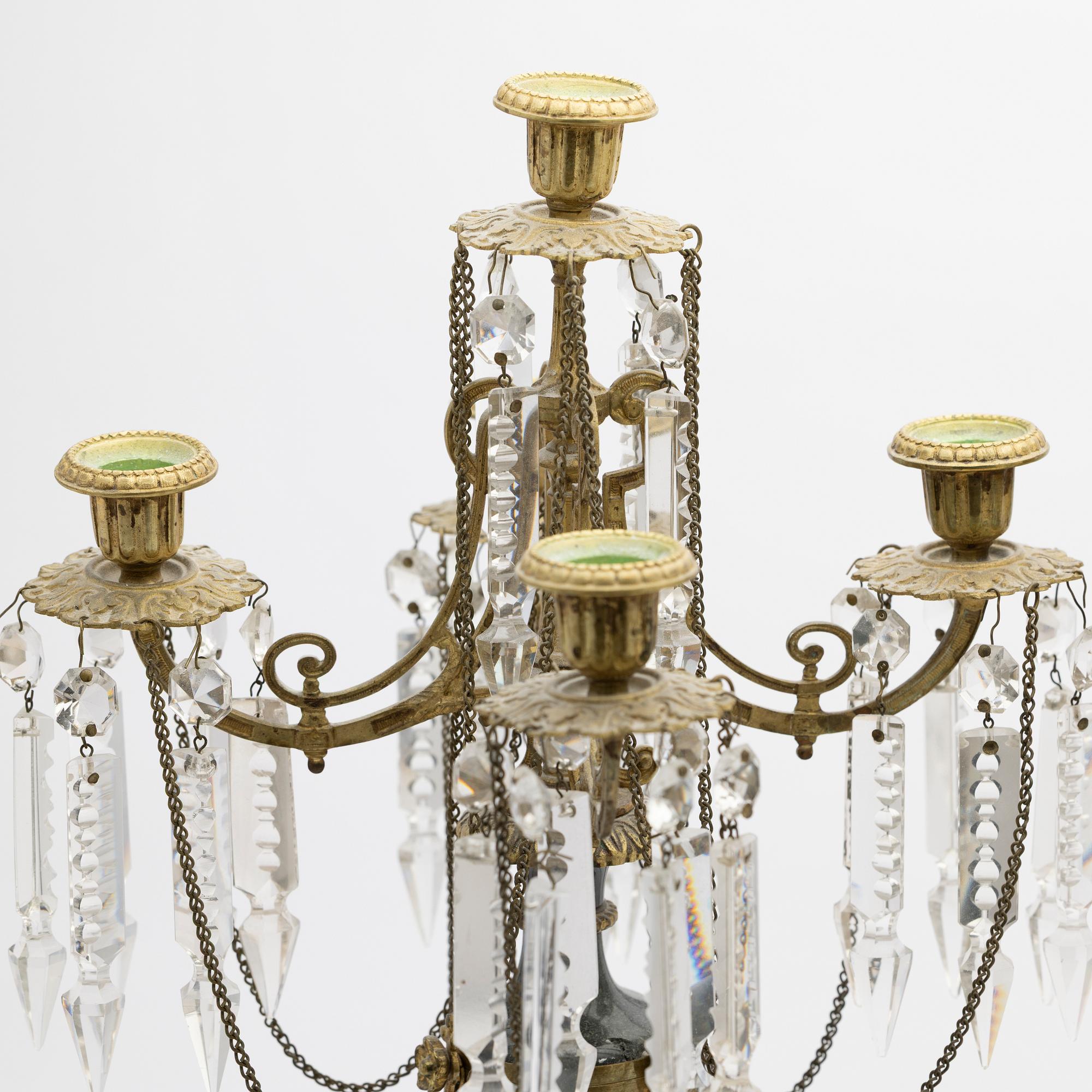Candelabra, a pair, Osarian, late 19th century.