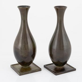 A pair of vases, GAB, Stockholm, 1930's.