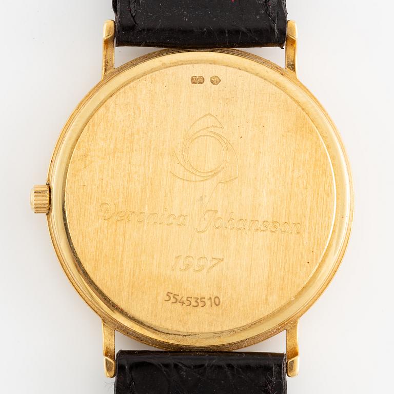 Omega, 18K gold, Seamaster, Jubilee, wristwatch, 32.5 mm.