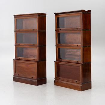 Bookcase, 8 modules. Early 20th century.