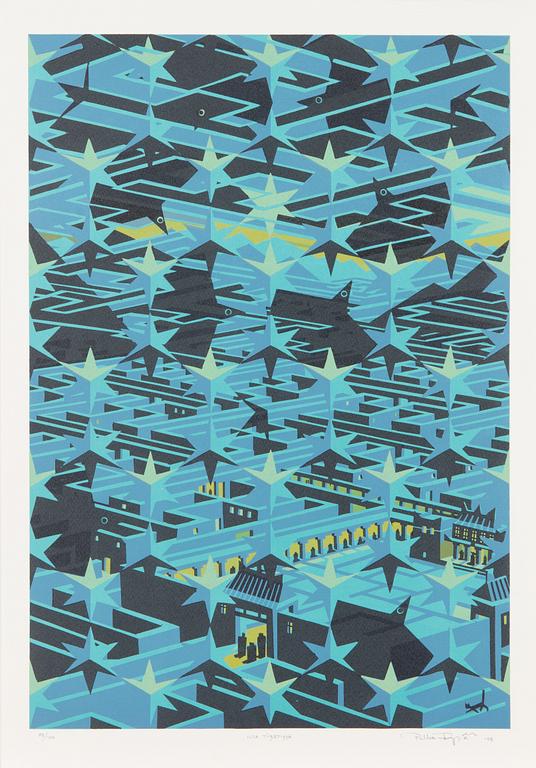 Portfolio of prints, 'Mannerheim', a set of five lithographs, signed and dated 2008, numbered 72/100.