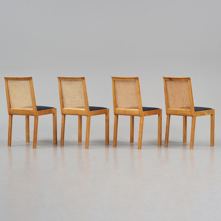 Axel Einar Hjorth, a set of four "Corall" chairs, Nordiska Kompaniet, 1935.