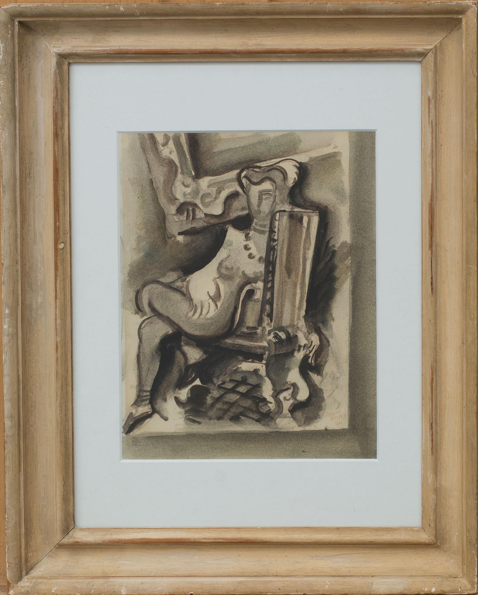 PIERRE ANDRÉ BOUEY, akvarell på papper, signerad och daterad -74.