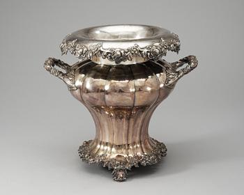 756. A 19th cent plated wine cooler.