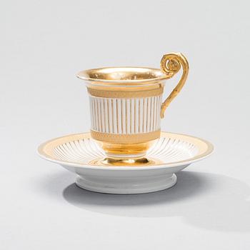 A CUP, porcelain, possibly Russia, empire, early 19th century.