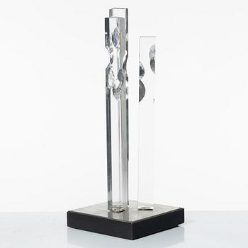 Jan Johansson, skulptur, "Metropolis I", Orrefors, 1973.