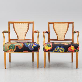Josef Frank, fåtöljer, ett par, modell 969, Firma Svenskt Tenn, efter 1985.