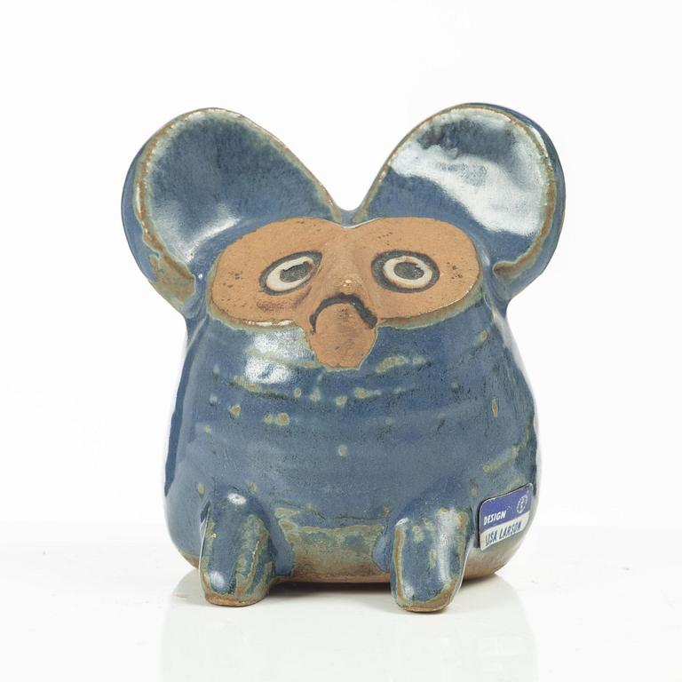 Lisa Larson, figurin, stengods, "Spökmusen" ur serien "Menageri", Gustavsberg.