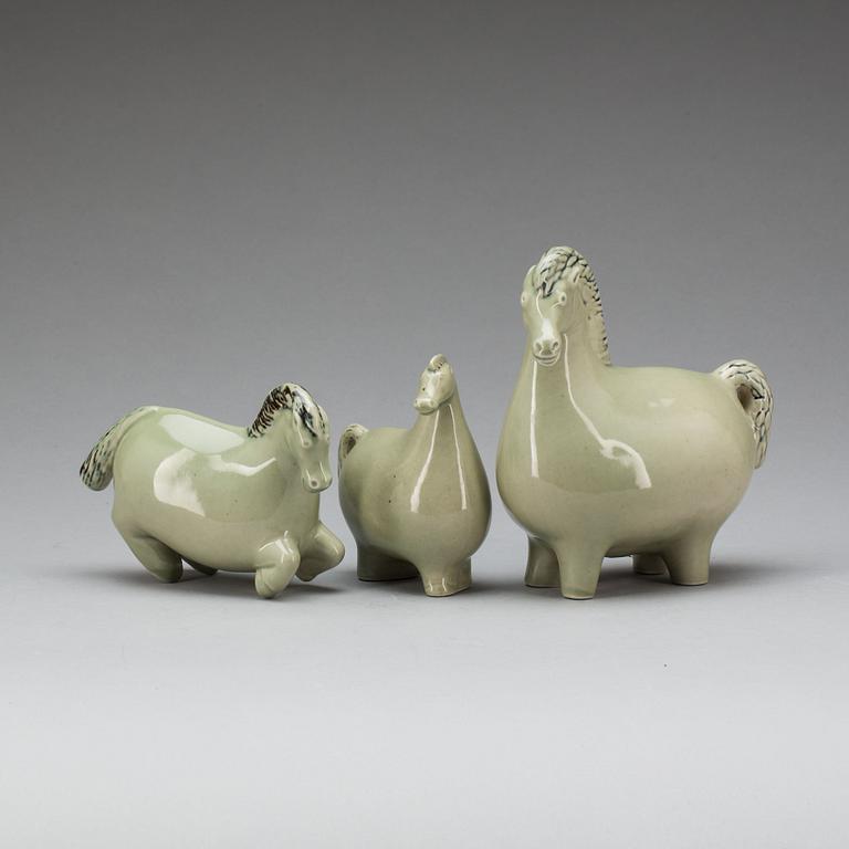 FIGURINER, porslin, 3 st.  Stig Lindberg, Gustavsberg.