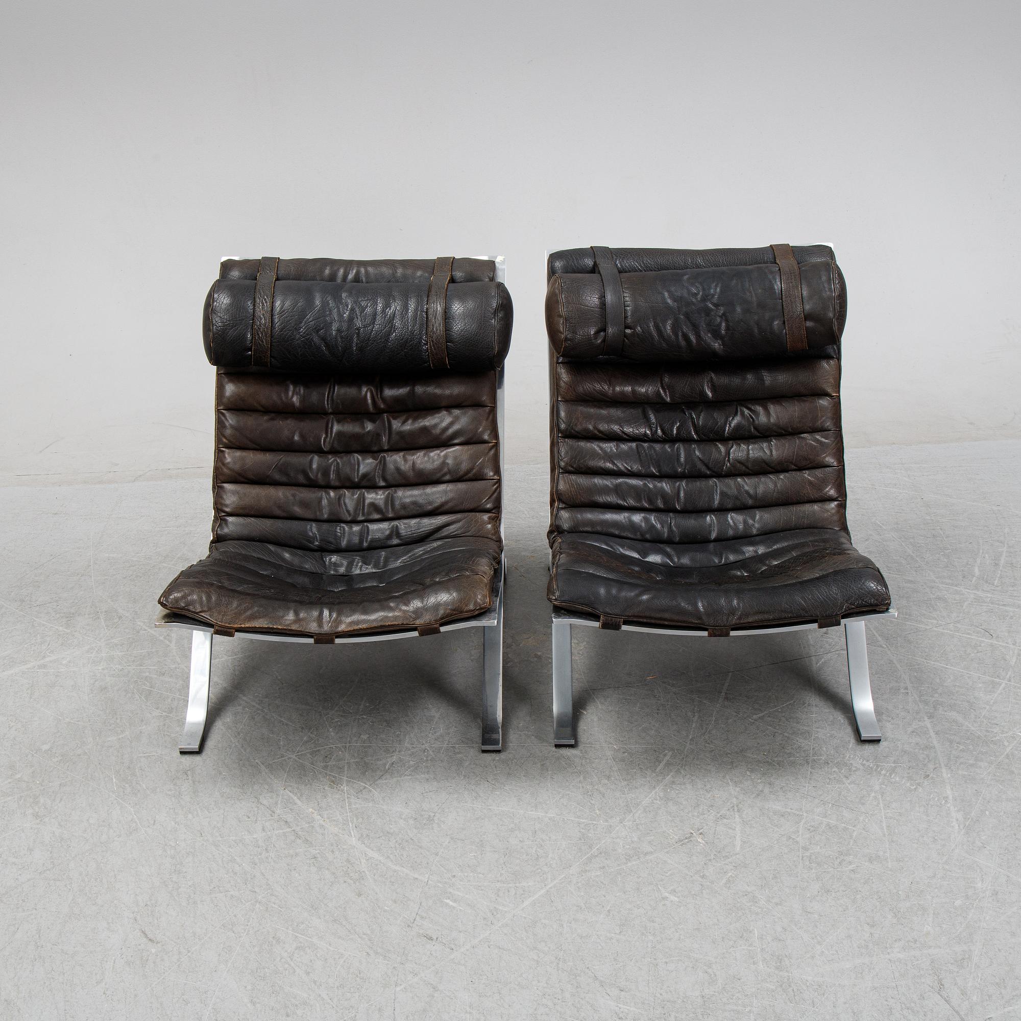 A pair of 'Ari' armchairs designed by Arne Norell, Norells Möbler, model designed in 1966.