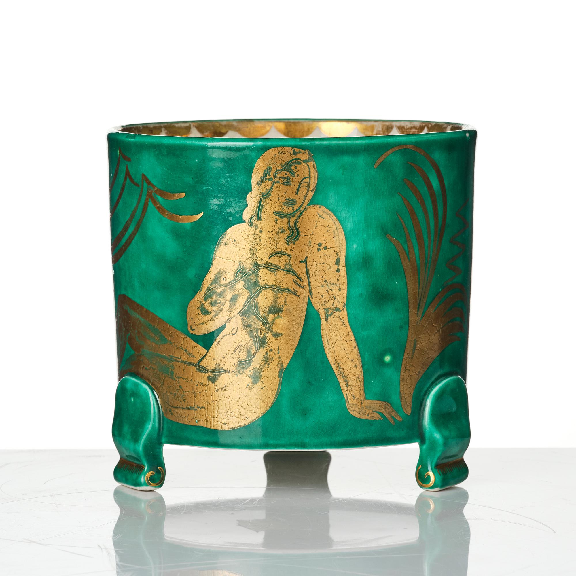 Wilhelm Kåge, outer casing, 2 pieces and bowls, 3 pieces, stoneware, Gustavsberg, most dated 1927-29.
