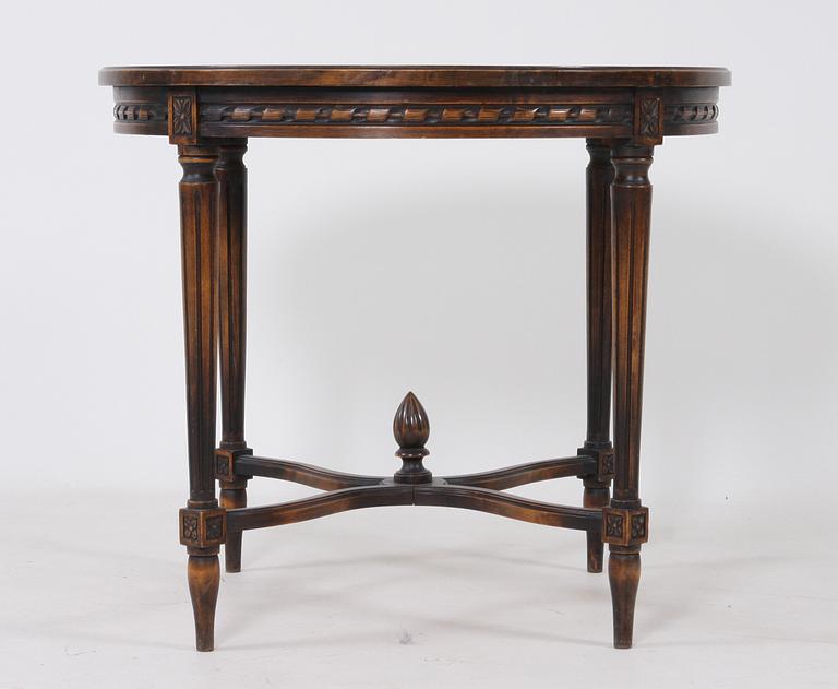 SALONGSGRUPP, 8 delar, gustaviansk stil, 1900-tal.