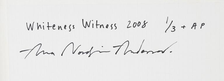 Anna Nordquist Andersson, photograph signed and numbered 1/3 + AP verso.