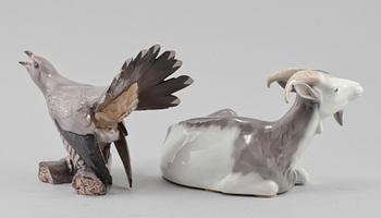 FIGURINER, 2 st, porslin, Royal Copenhagen samt Bing & Gröndahl, 1900-talets andra hälft.