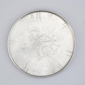 FIRMA SVENSKT TENN, a pewter tray. Stockholm 1930.