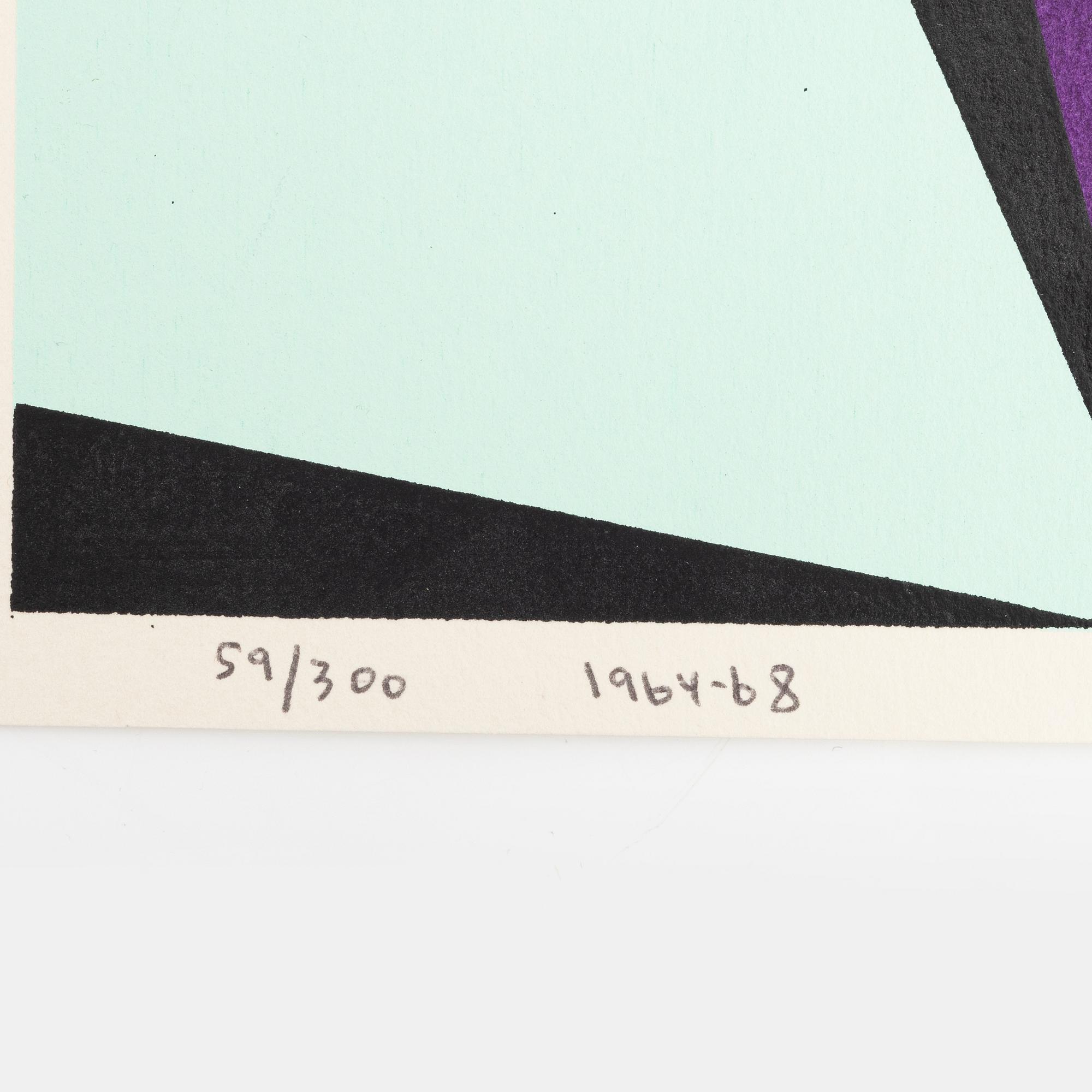 Olle Baertling, silkscreen in colours, 1964-68, signed 59/300.
