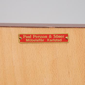 A mahogany veneered sideboard, Paul Persson & Söner, Möbelaffär, Karlstad, 1940's/50's.