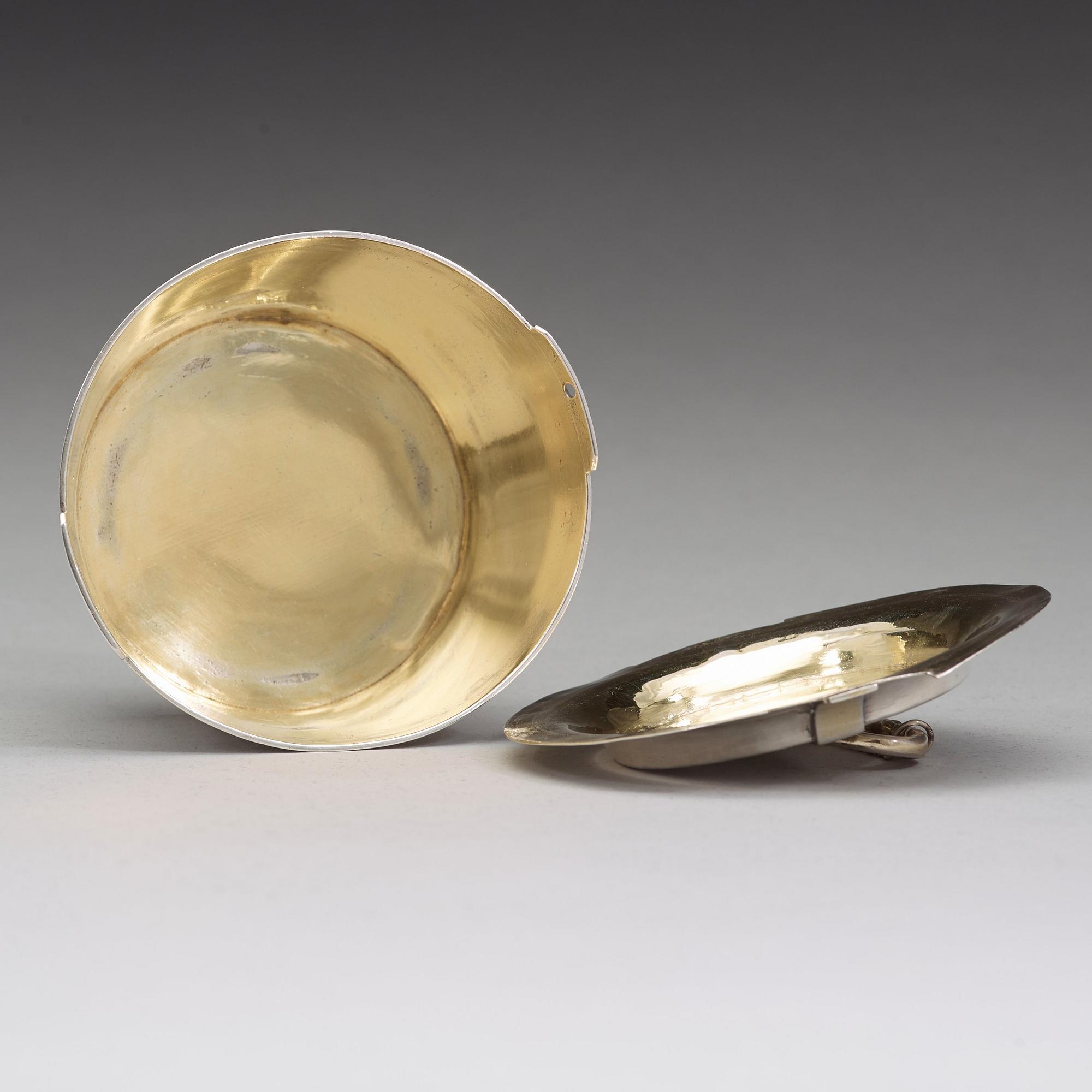 JOHAN PETTERSSON BERG, Norrköping 1759, smörtina, silver.