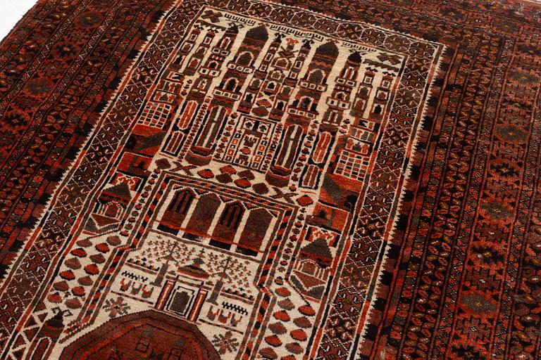 An antique Bechir rug, approx. 215 x 148 cm.