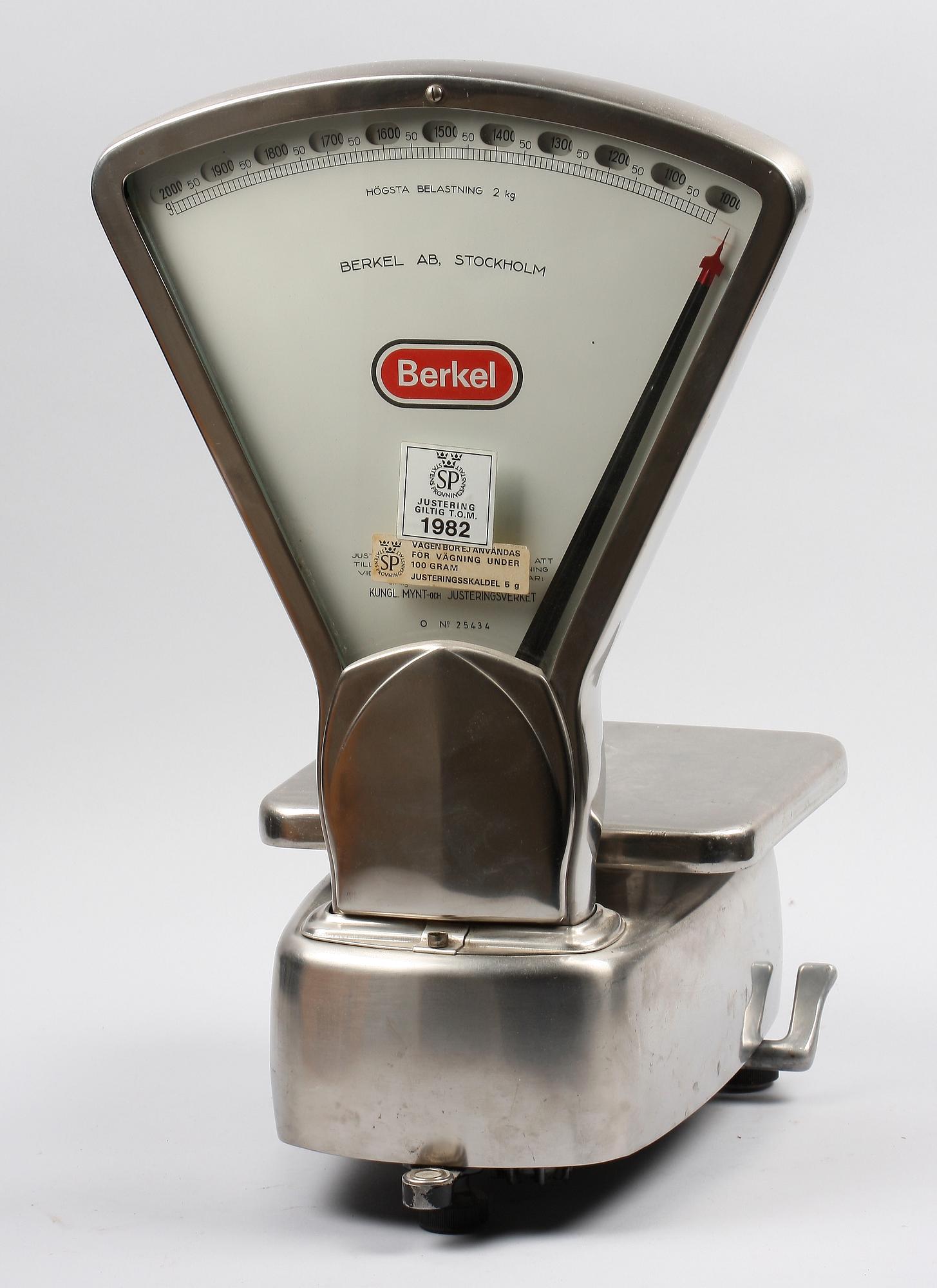 VÅG, rostfritt stål, Berkel, 1900-talets mitt.