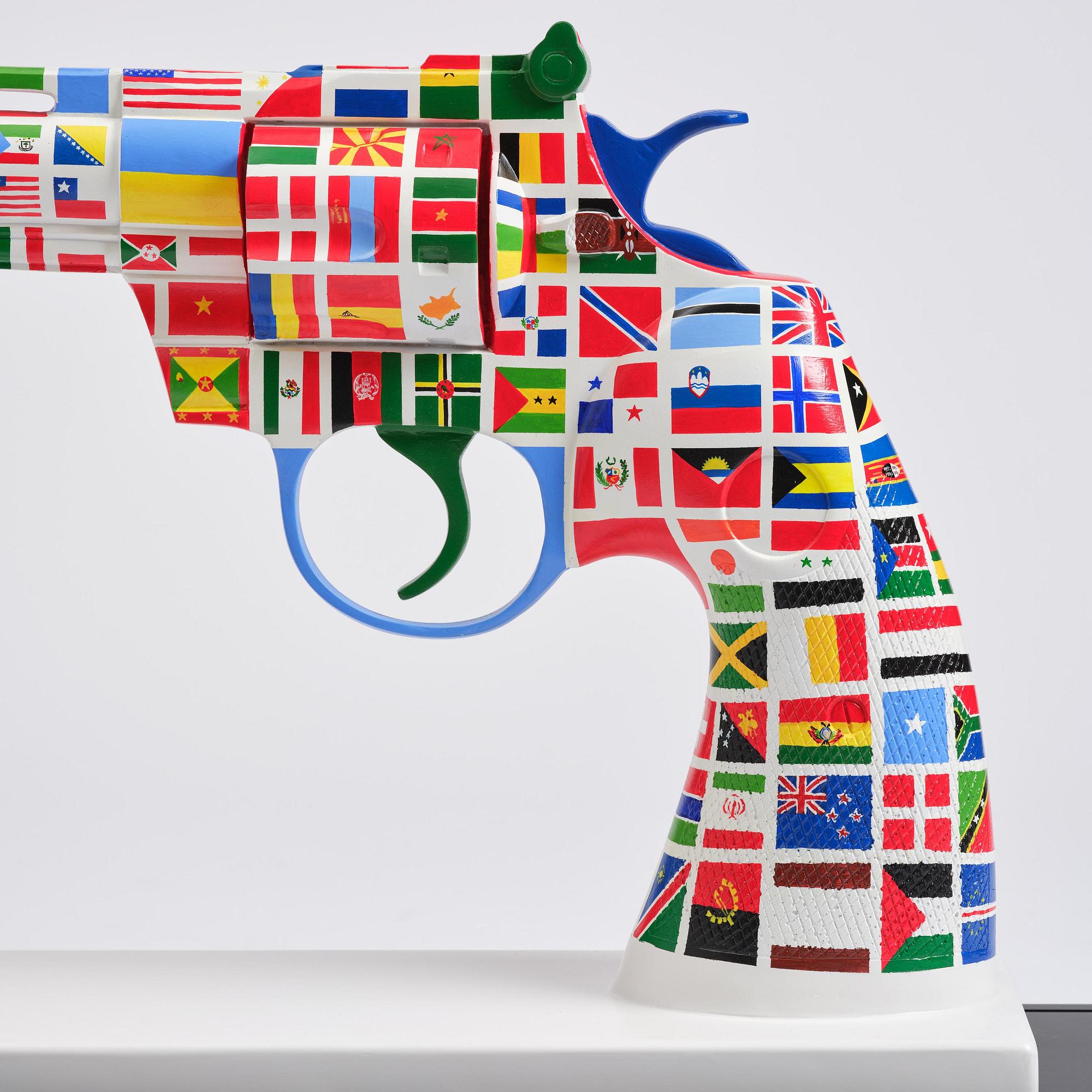 Carl Fredrik Reuterswärd, "One World for Non-Violence".