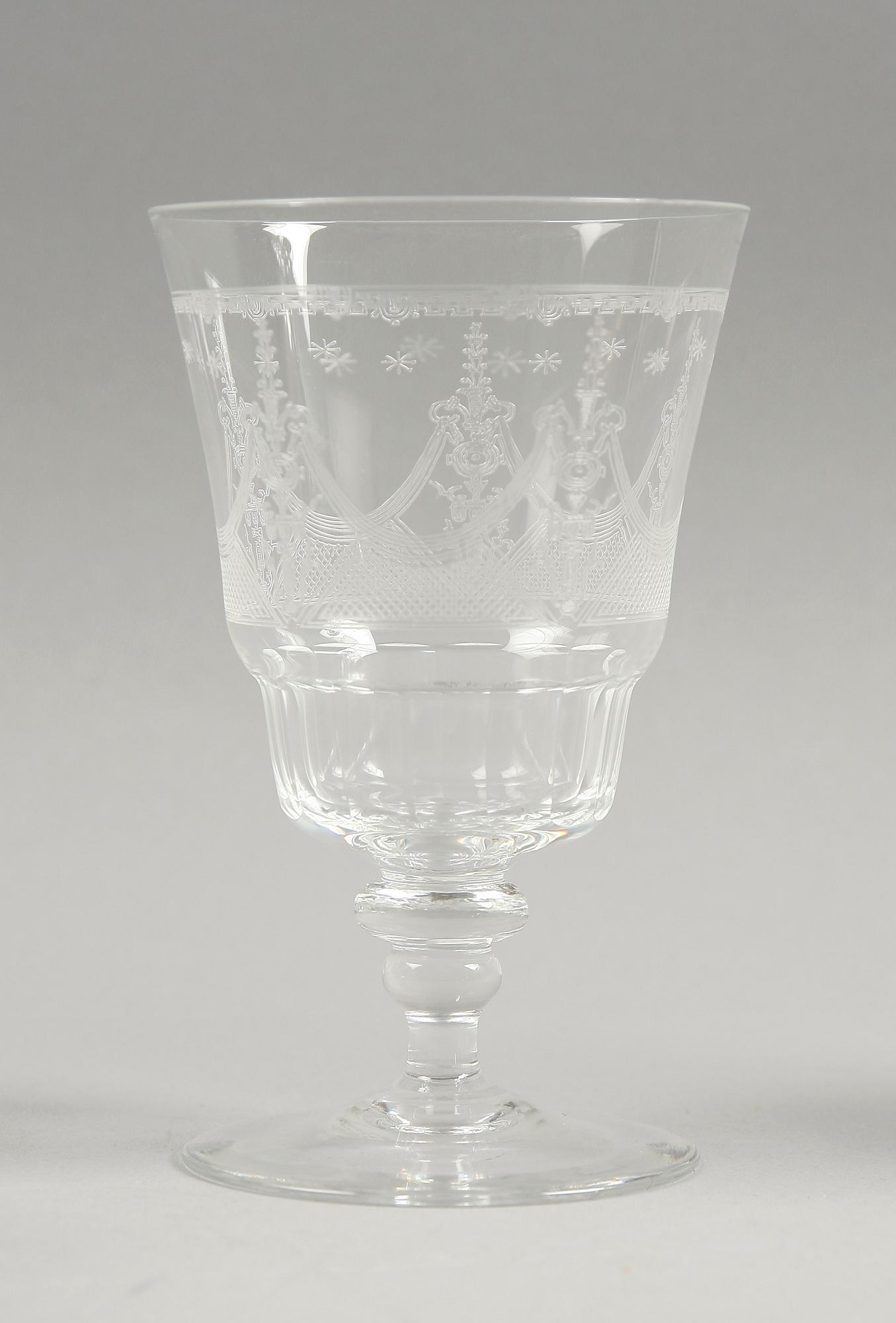 GLASSERVIS, 52 delar, "Tip-Top", Edvin Ollers, Elme Glasbruk.