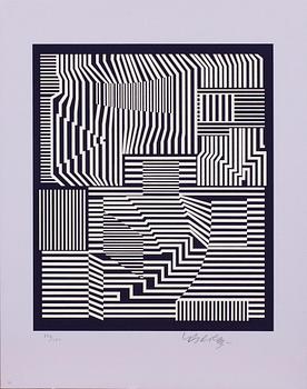 VICTOR VASARELY, 7 silkscreen, signed and numbered  120/250. Ion, Falaize 1989.