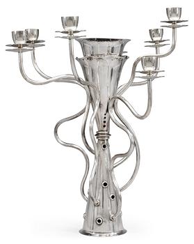 16. A Borek Sipek silver plated candelabrum, Driade, Italy.