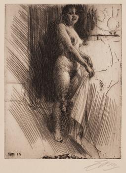 706. Anders Zorn, ANDERS ZORN, etching (I state of II), 1903 (few copies), signed in pencil.