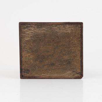 A Swedish rococo elm tea caddy, later part of the 18th century.