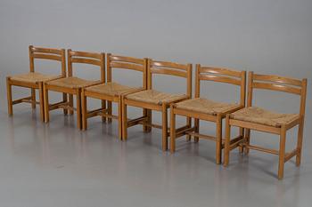 A SET OF 6 "ASSEBO" CHAIRS BY BÖRGE MOGENSEN.