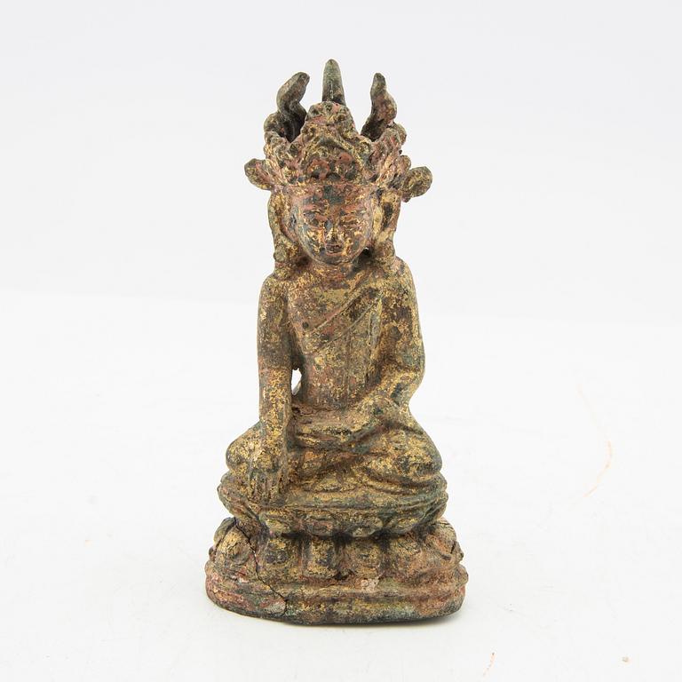 Buddha, 2 pieces, Southeast Asia, circa 1900.