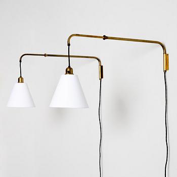 Cebe, a pair of model "3726" wall lamps, Svalöv, 1940s.