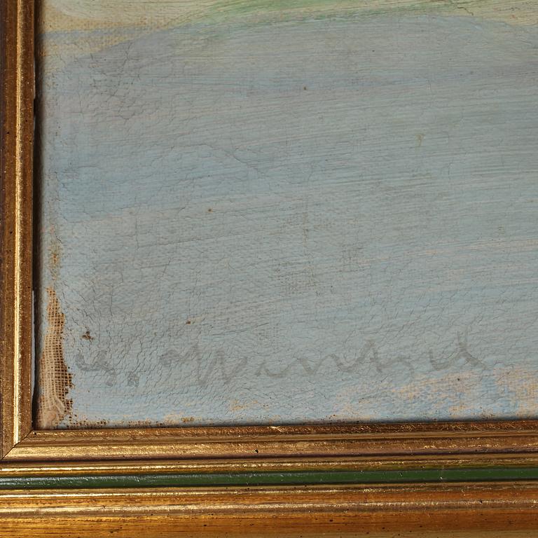 GUSTAV WENTZEL, olja på duk, signerad.